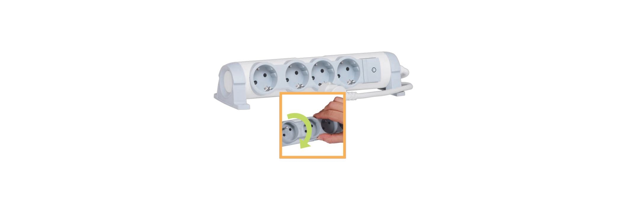 Multi-outlet extension- 4 Sockets - 4x2p E 220v-1.5m -16 A